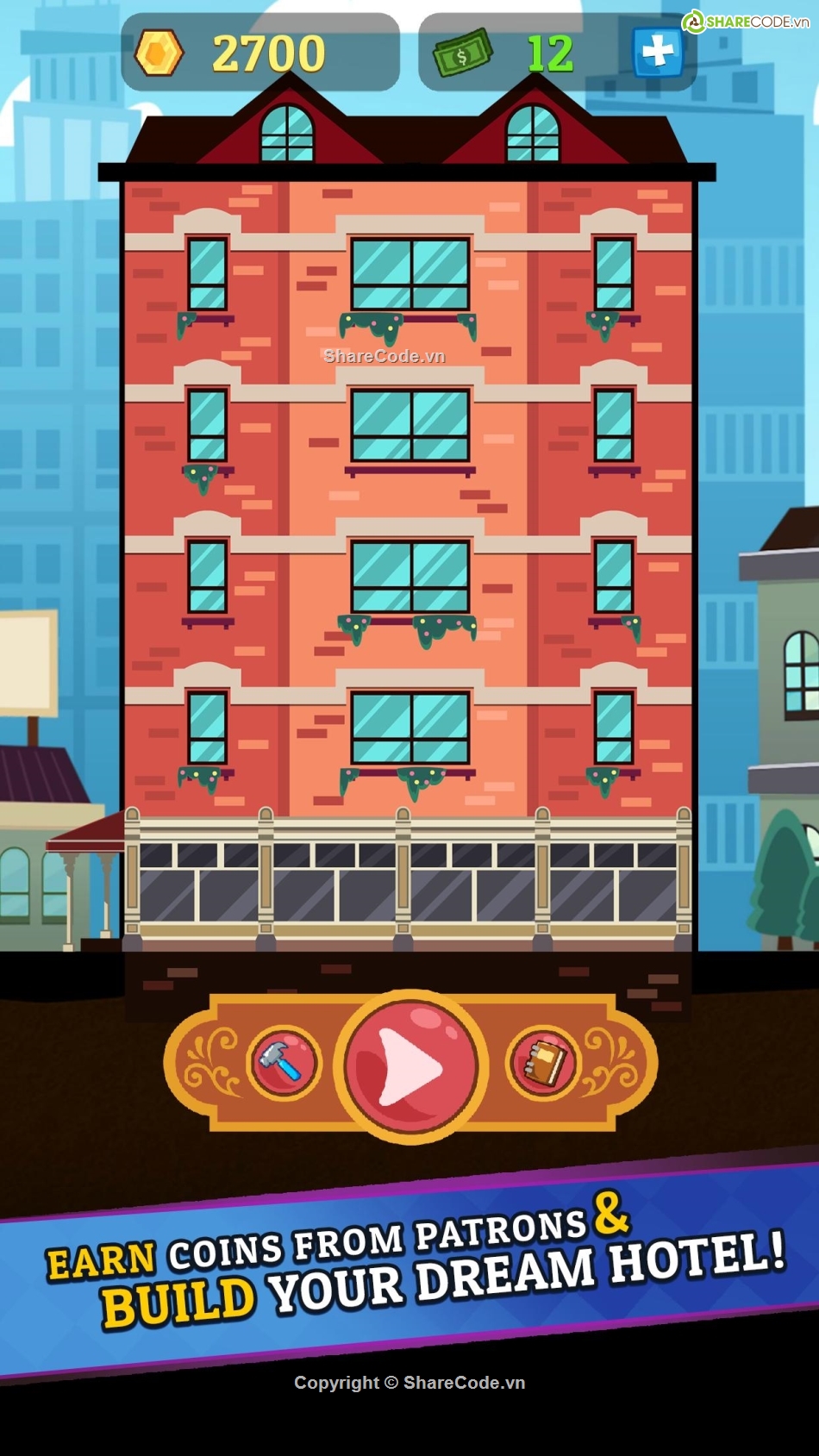 hotel mania,idle game,unity hotel game,idle manager game